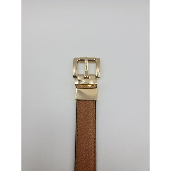Steve Madden Brown Belt with Gold Buckle - Picture 3 of 4